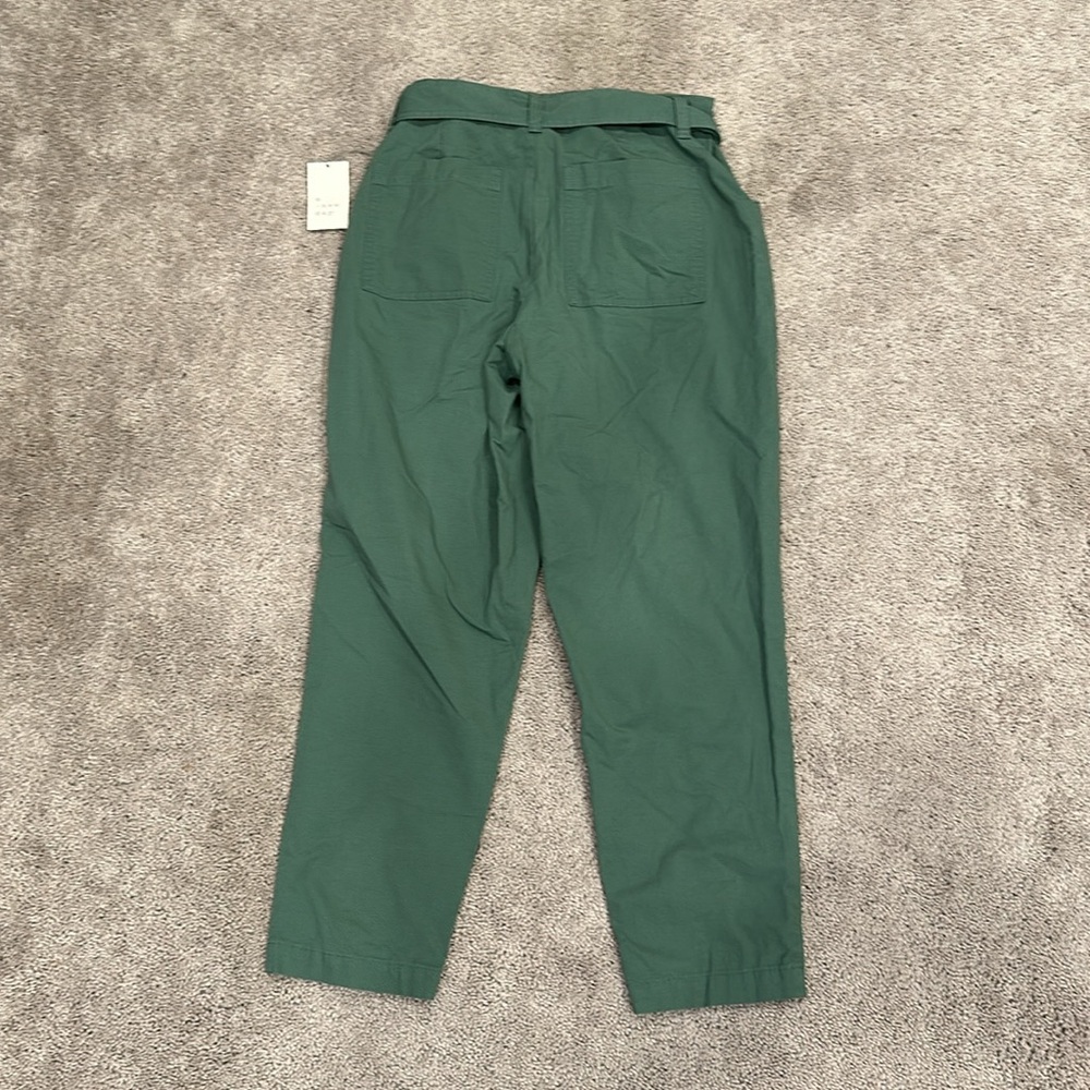 NWT A New Day High Rise Tapered Ankle Tie Front Olive Pants (10) - Picture 7 of 8